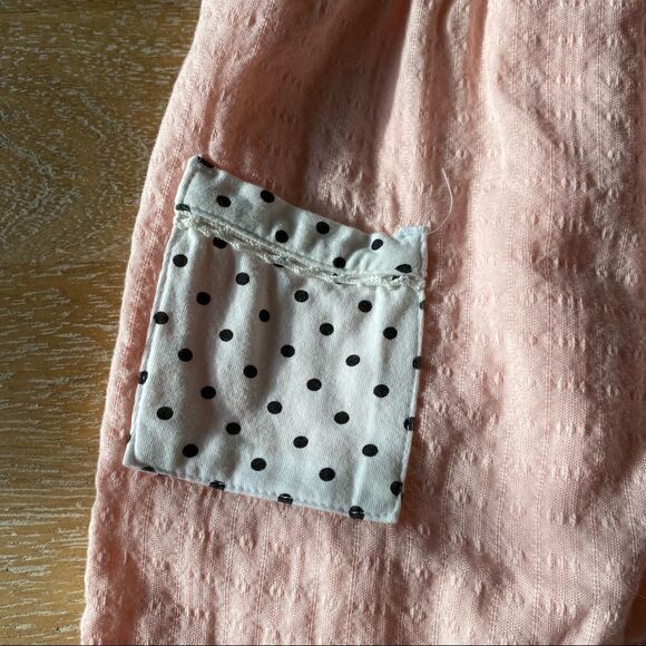 Isaac Mizrahi Girls Spring Romper Pale Peach Cotton Criss Cross Back Size 12 M - Picture 3 of 13